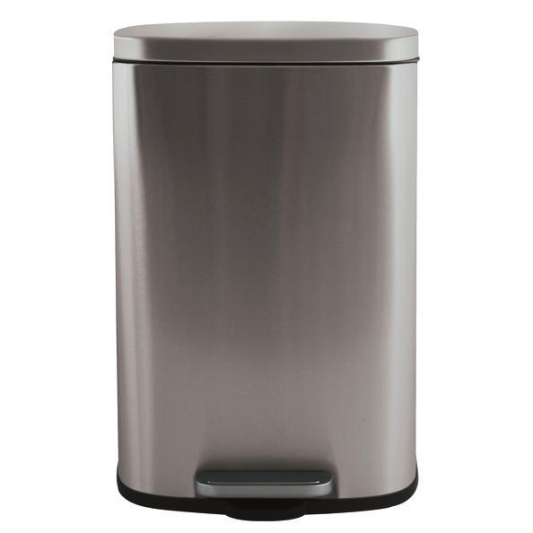 TRETEIMER 30 l  Metall  - Silberfarben/Schwarz, Basics, Kunststoff/Metall (34,3/23,5/62,9cm) - Spirella