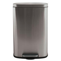TRETEIMER 30 l  Metall  - Silberfarben/Schwarz, Basics, Kunststoff/Metall (34,3/23,5/62,9cm) - Spirella