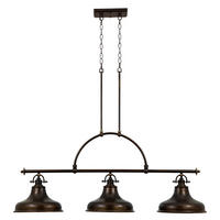 HÄNGELEUCHTE 133.3/34,3/73 cm    - Bronzefarben, Design, Glas/Metall (133.3/34,3/73cm) - Elstead Lighting