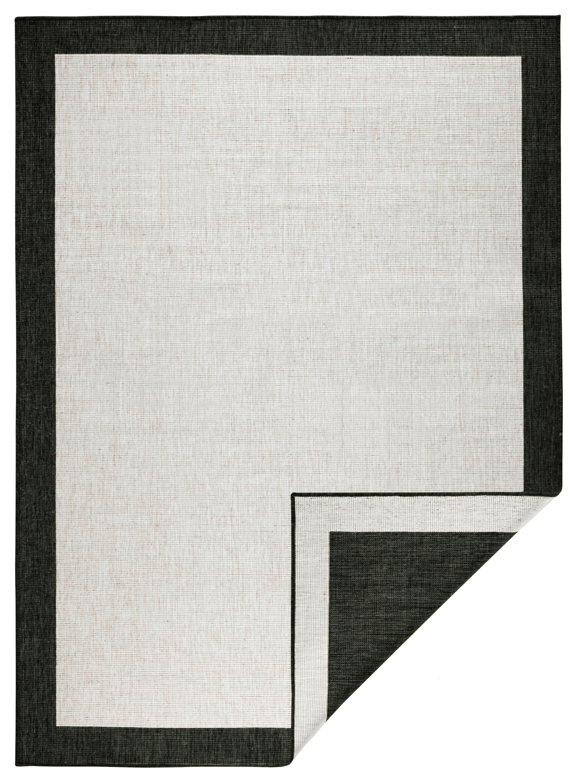 OUTDOORTEPPICH für Terrasse und Balkon 160/230 cm Twin Schwarz, Creme  - Creme/Schwarz, Design, Kunststoff (160/230cm) - Hanse Home