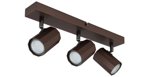 DECKENLEUCHTE 39/6/14,5 cm  - Bronzefarben, Design, Metall (39/6/14,5cm) - Novel