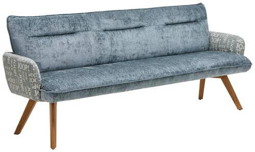 SITZBANK in Holz, Textil, Holzwerkstoff Eichefarben, Graublau  - Graublau/Eichefarben, Design, Holz/Holzwerkstoff (220/91/67cm) - Joop!