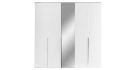 DREHTÜRENSCHRANK in Weiß - Schwarz/Weiß, MODERN, Glas/Holzwerkstoff (225/225/52cm) - Carryhome