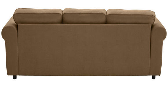 3-SITZER-SOFA  in Chenille Goldbraun  - Goldbraun/Schwarz, KONVENTIONELL, Kunststoff/Textil (226/88/86cm) - Carryhome