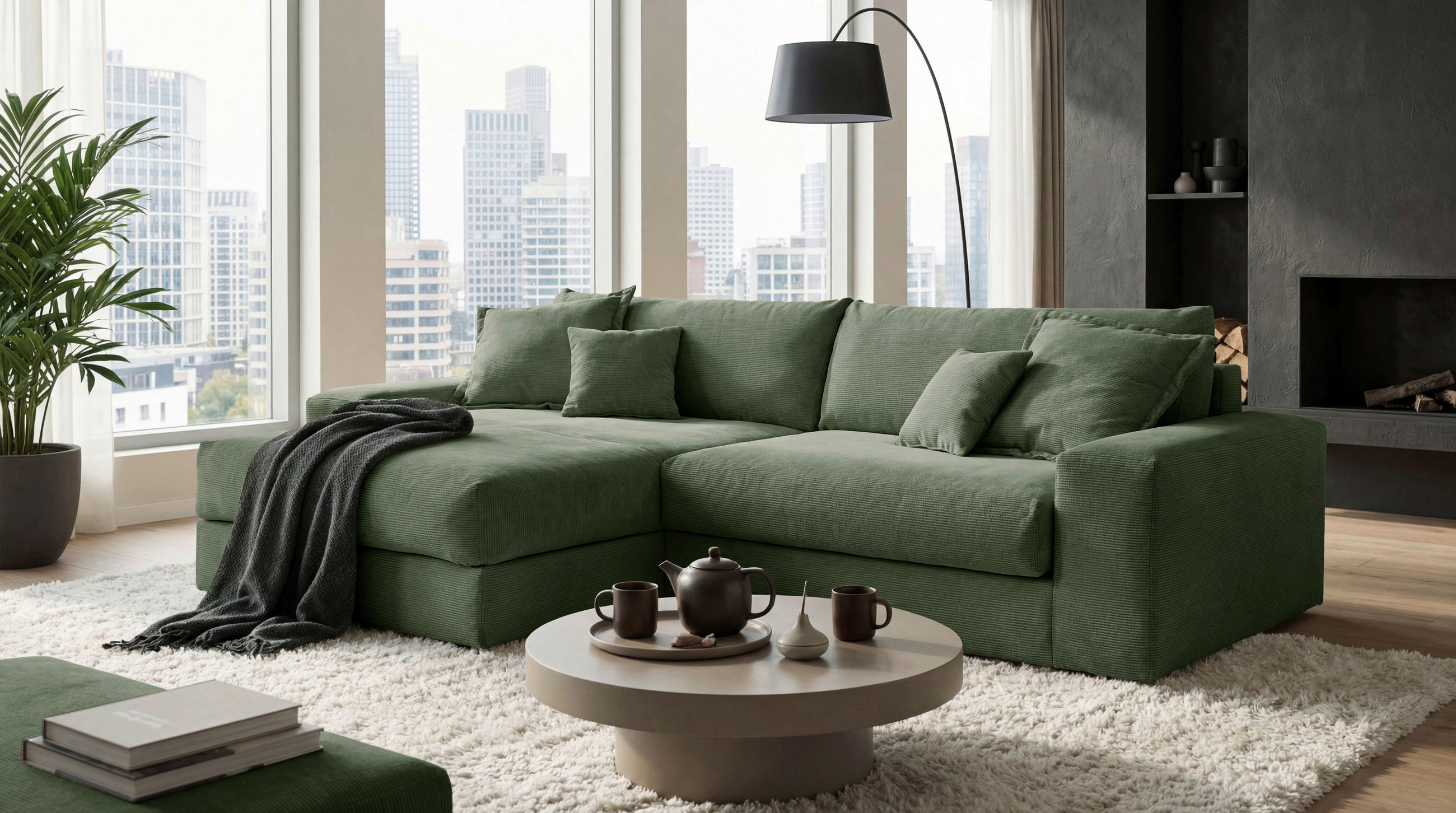 P & B ROHOVÁ ROZKLÁDACÍ POHOVKA, textil, zelená