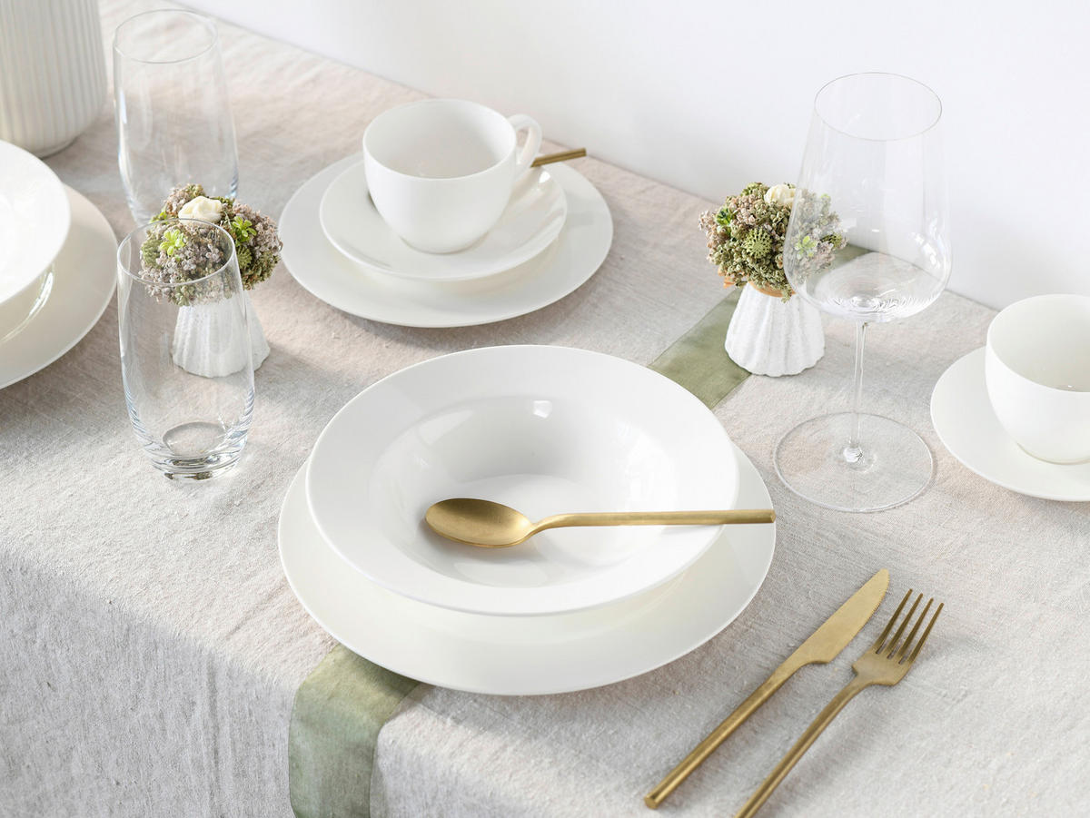 KOMBISERVICE Fleur Royal 30-teilig  - Creme, Basics, Keramik - Creatable