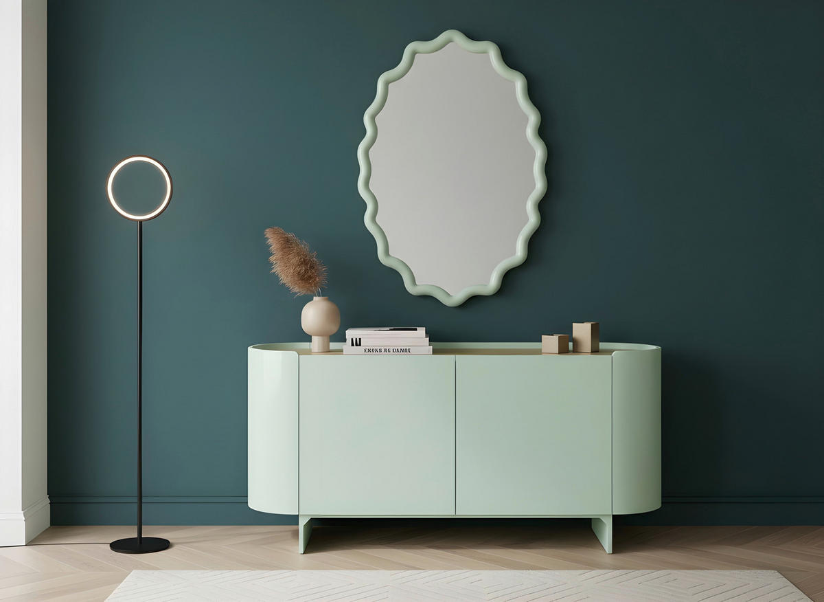 SIDEBOARD 160/75/45 cm  - Eichefarben/Grün, Design, Holz/Holzwerkstoff (160/75/45cm) - Novel