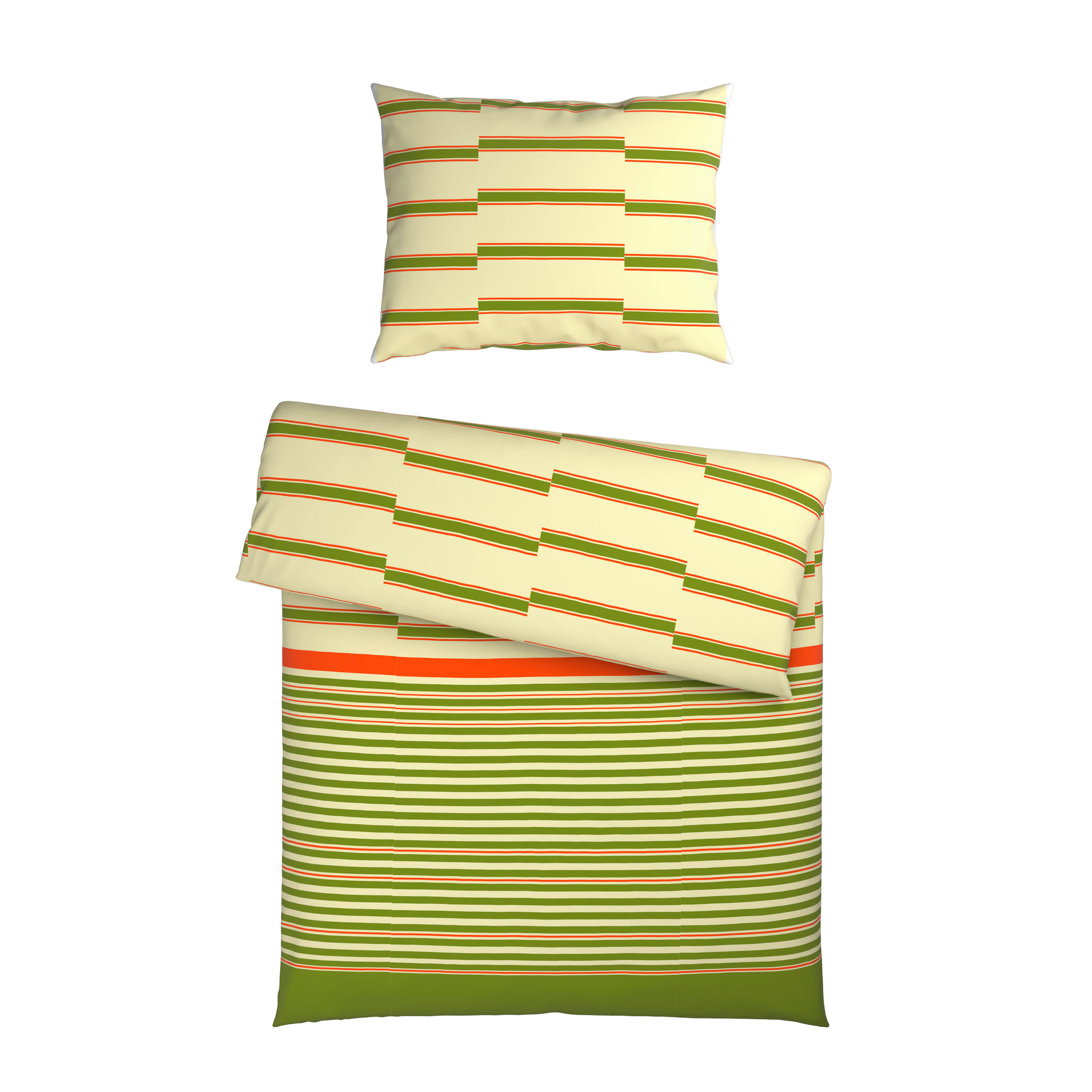 POVLEČENÍ - oranžová/trávově zelená, textil (140/200cm) - Bio:Vio