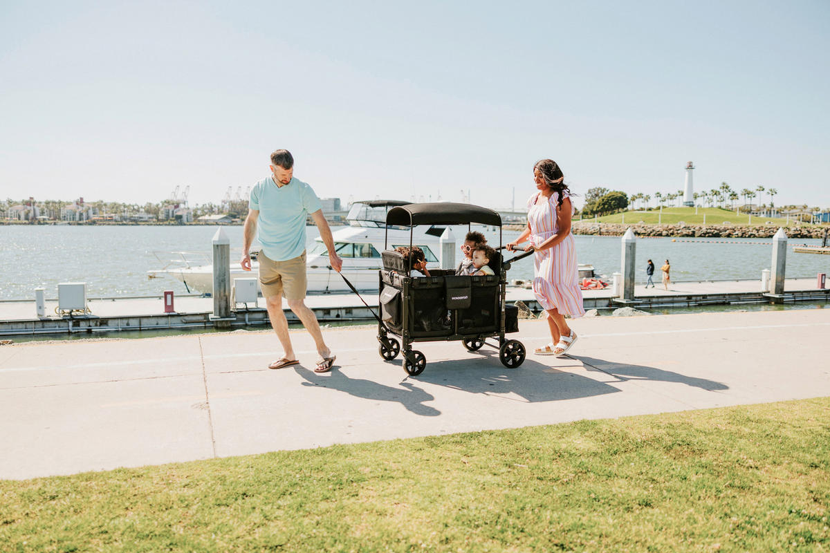 BOLLERWAGEN  W4 Elite Quad Stroller Wagon   - Schwarz, LIFESTYLE, Textil/Metall (73.66/124.46/137.16cm) - WONDERFOLD