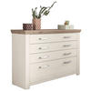 KOMMODE  in 129,3/94,6/44,2 cm  - Eichefarben/Weiß, Design, Holzwerkstoff/Metall (129,3/94,6/44,2cm) - SetOne by Musterring