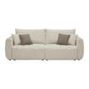 SCHLAFSOFA in Chenille, Jacquard Cappuccino  - Taupe/Schwarz, Kunststoff/Textil (245/74-90/104cm) - MID.YOU