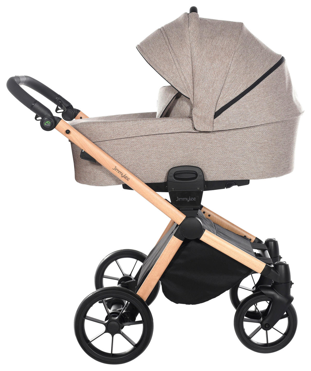 KINDERWAGENSET Beauty Plus Vegie  - Beige/Naturfarben, Trend, Textil/Metall (111/60/108cm) - Jimmylee