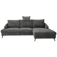 ECKSOFA in Webstoff Schwarz  - Schwarz, Konventionell, Textil/Metall (293/183cm) - Carryhome