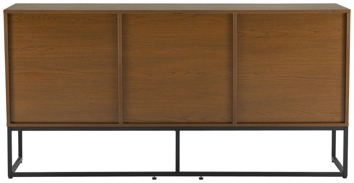 SIDEBOARD Bueno  in 160/80/40 cm  - Eiche dunkel/Schwarz, MODERN, Holzwerkstoff/Metall (160/80/40cm) - Xora