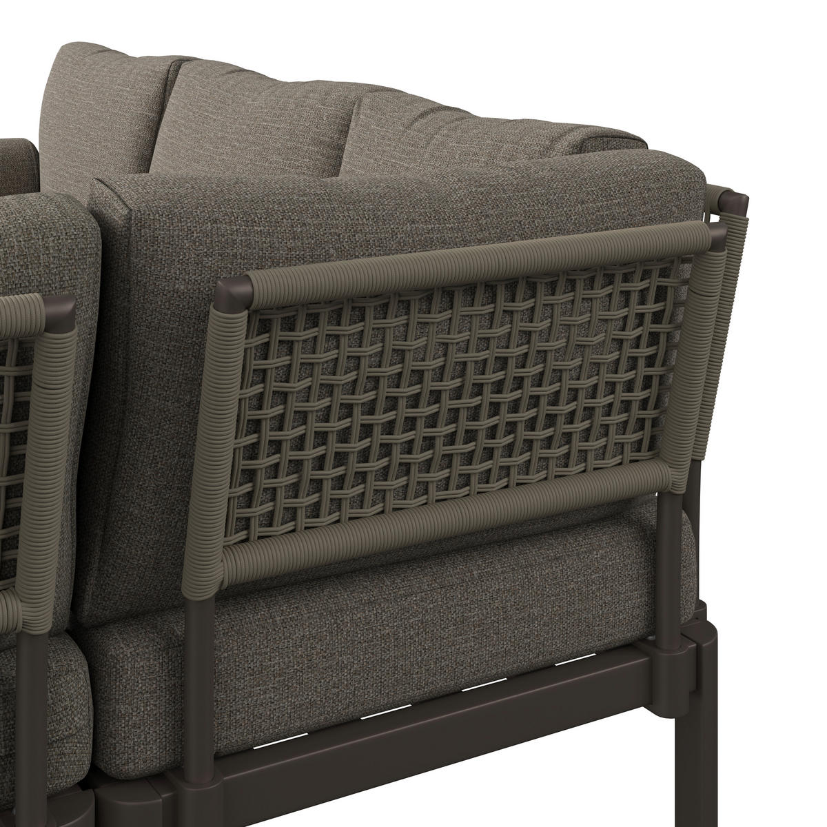 LOUNGEGARNITUR 3-teilig  219/238 cm  Aluminium  - Taupe/Naturfarben, Design, Kunststoff/Textil (219/238cm) - Amatio