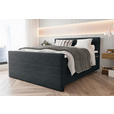 BOXSPRINGBETT 180/200 cm  in Anthrazit  - Anthrazit/Schwarz, KONVENTIONELL, Textil/Metall (180/200cm) - Carryhome