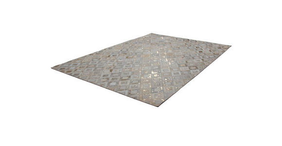 FLACHWEBETEPPICH 80/150 cm Spark 110 Elfenbein Gold Goldfarben, Beige  - Beige/Goldfarben, Design, Leder/Textil (80/150cm) - Novel