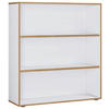 AKTENREGAL 100/110/33 cm  - Honigeiche/Weiss, Design, Holzwerkstoff/Kunststoff (100/110/33cm) - MID.YOU