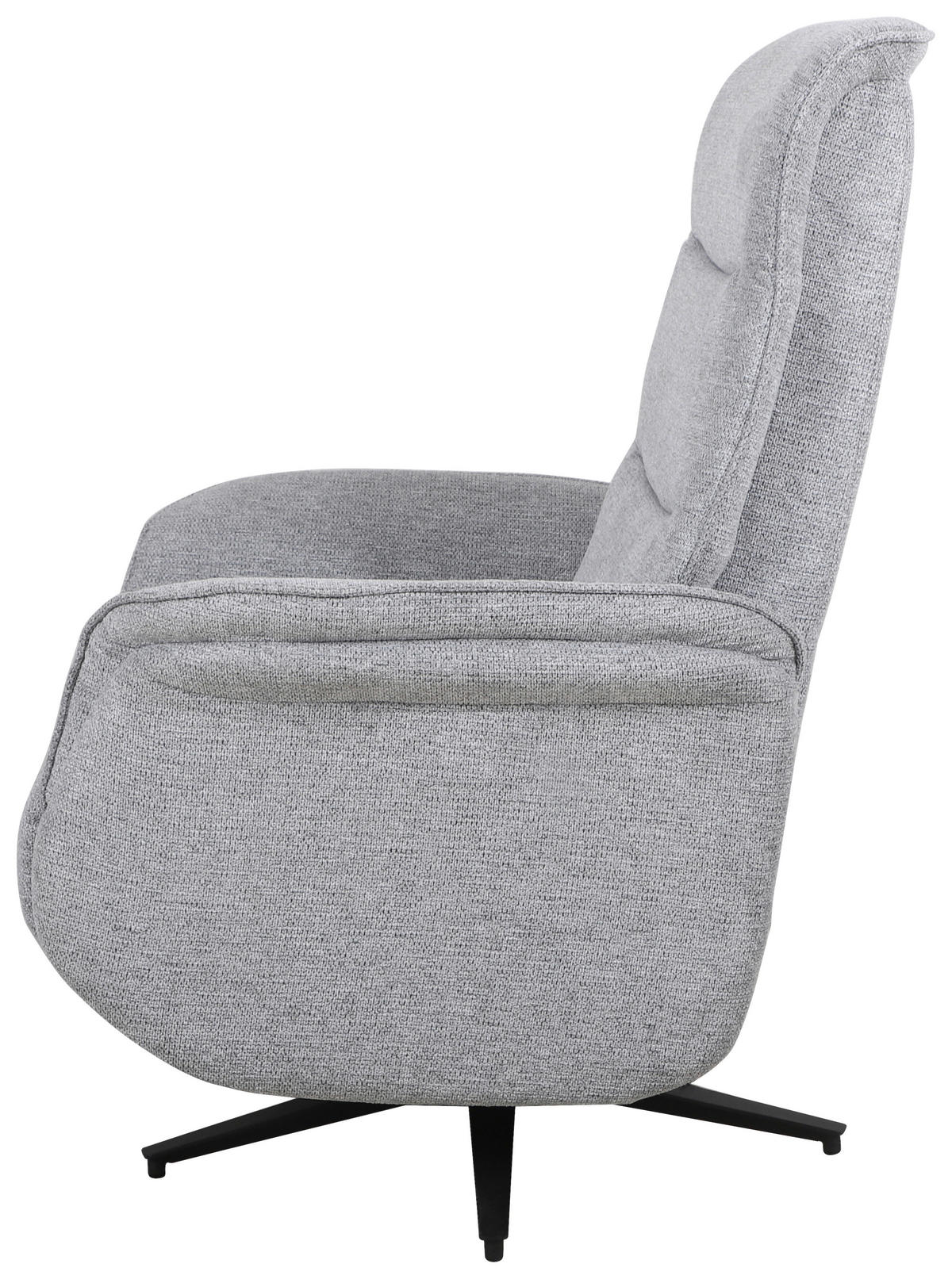 RELAXSESSEL Webstoff    - Schwarz/Grau, KONVENTIONELL, Textil/Metall (71/108-73/89-162cm) - Cantus