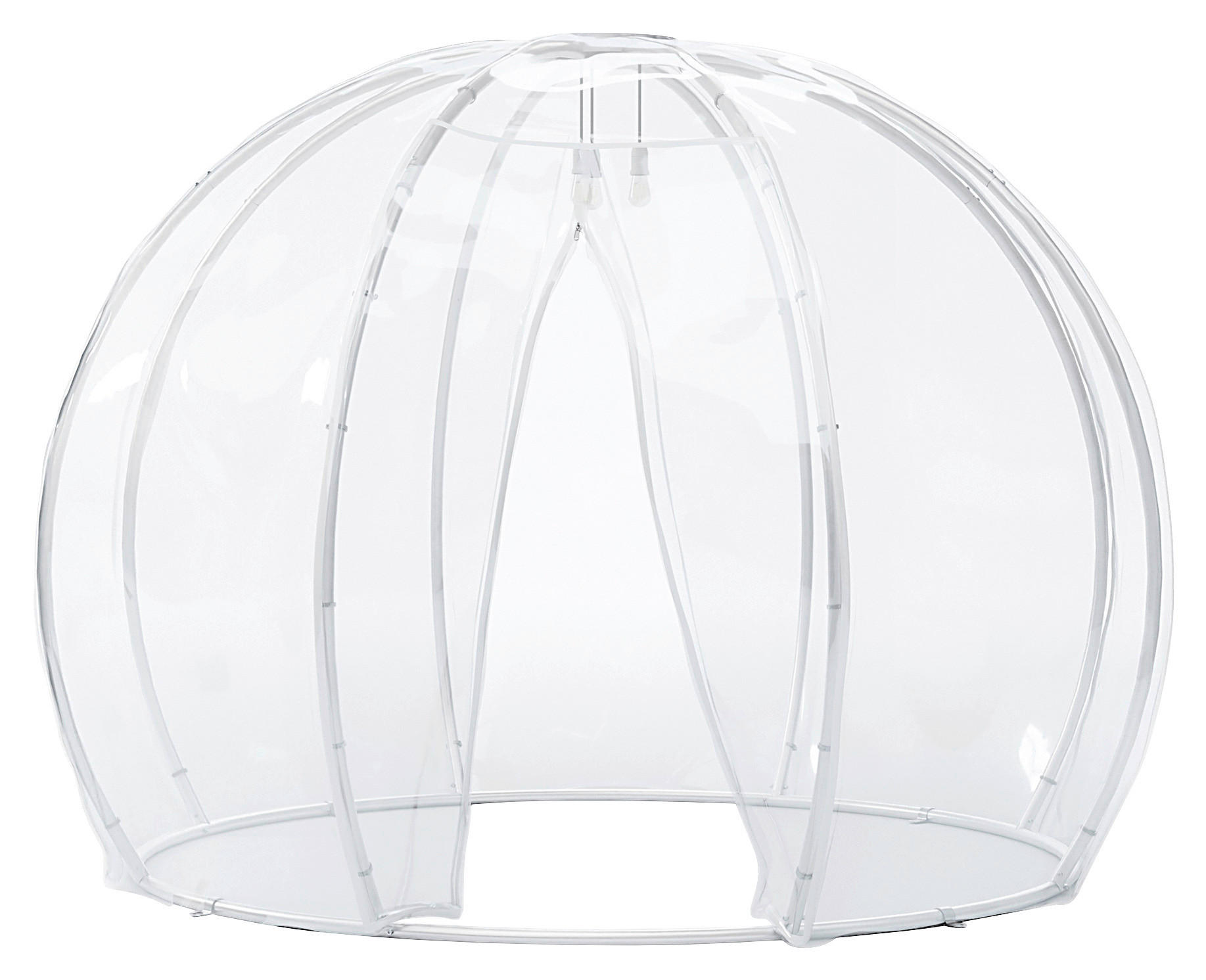 PAVILLON 303/230/303 cm Aluminium - Transparent/Silberfarben, Basics, Kunststoff/Metall (303/230/303cm)