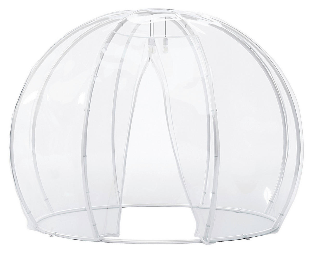 PAVILLON 303/230/303 cm Aluminium  - Transparent/Silberfarben, Basics, Kunststoff/Metall (303/230/303cm)