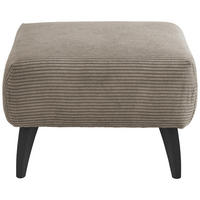 HOCKER Cord Buche, Fichte, Kiefer Graubraun  - Graubraun/Schwarz, MODERN, Holz/Textil (66/44/66cm) - MID.YOU