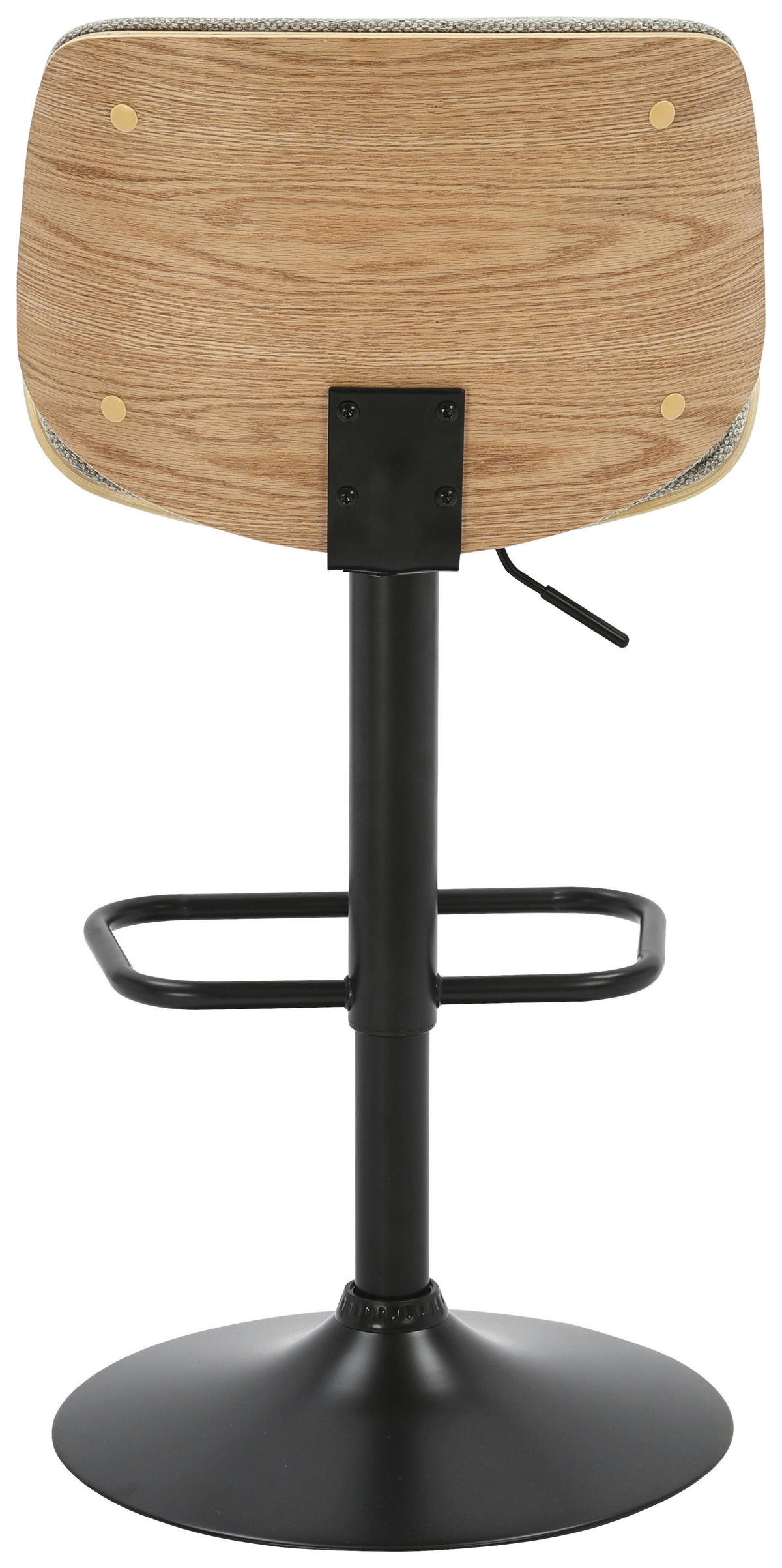 BARHOCKER in Naturfarben, Schwarz, Beige  - Beige/Schwarz, MODERN, Holz/Textil (47/87/109/50cm) - Livetastic