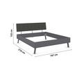 BETT 180/200 cm  in Grau  - Grau, Design, Holzwerkstoff/Textil (180/200cm) - Carryhome