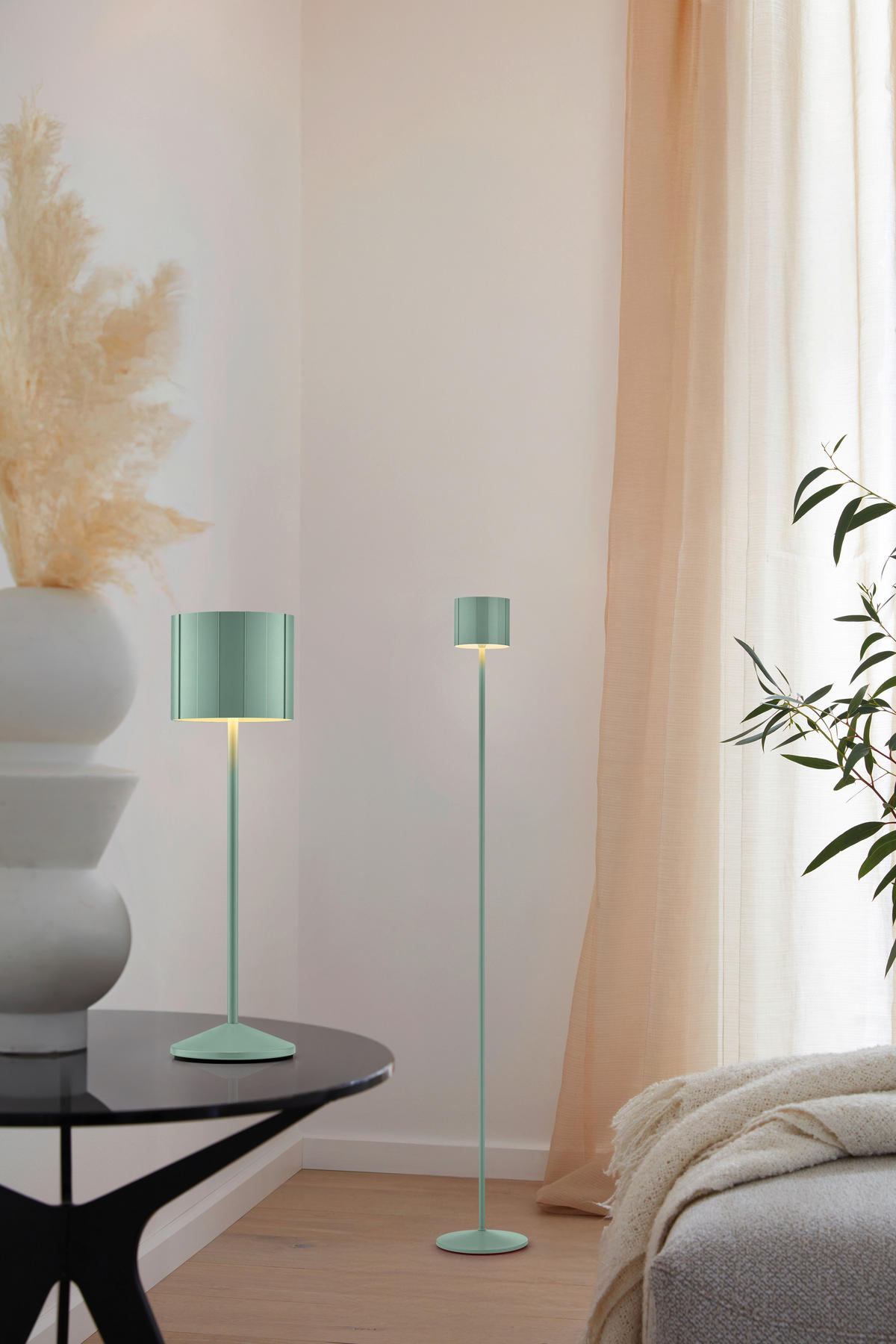 AKKU-STEHLEUCHTE Marisa 19/125 cm  - Grün, MODERN, Metall (19/125cm) - Musterring