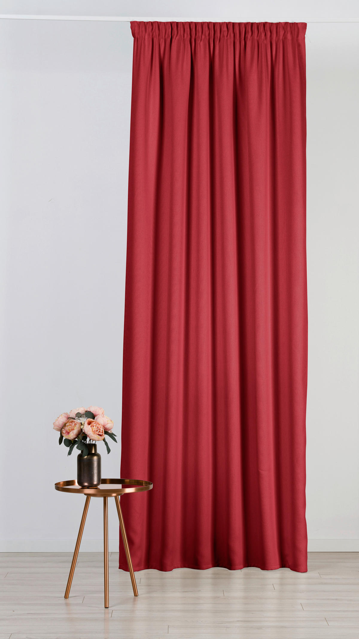 MATERIAL PERDELE ȘI DRAPERII obscuritate  - roșu închis, Basics, textil (45/280cm)