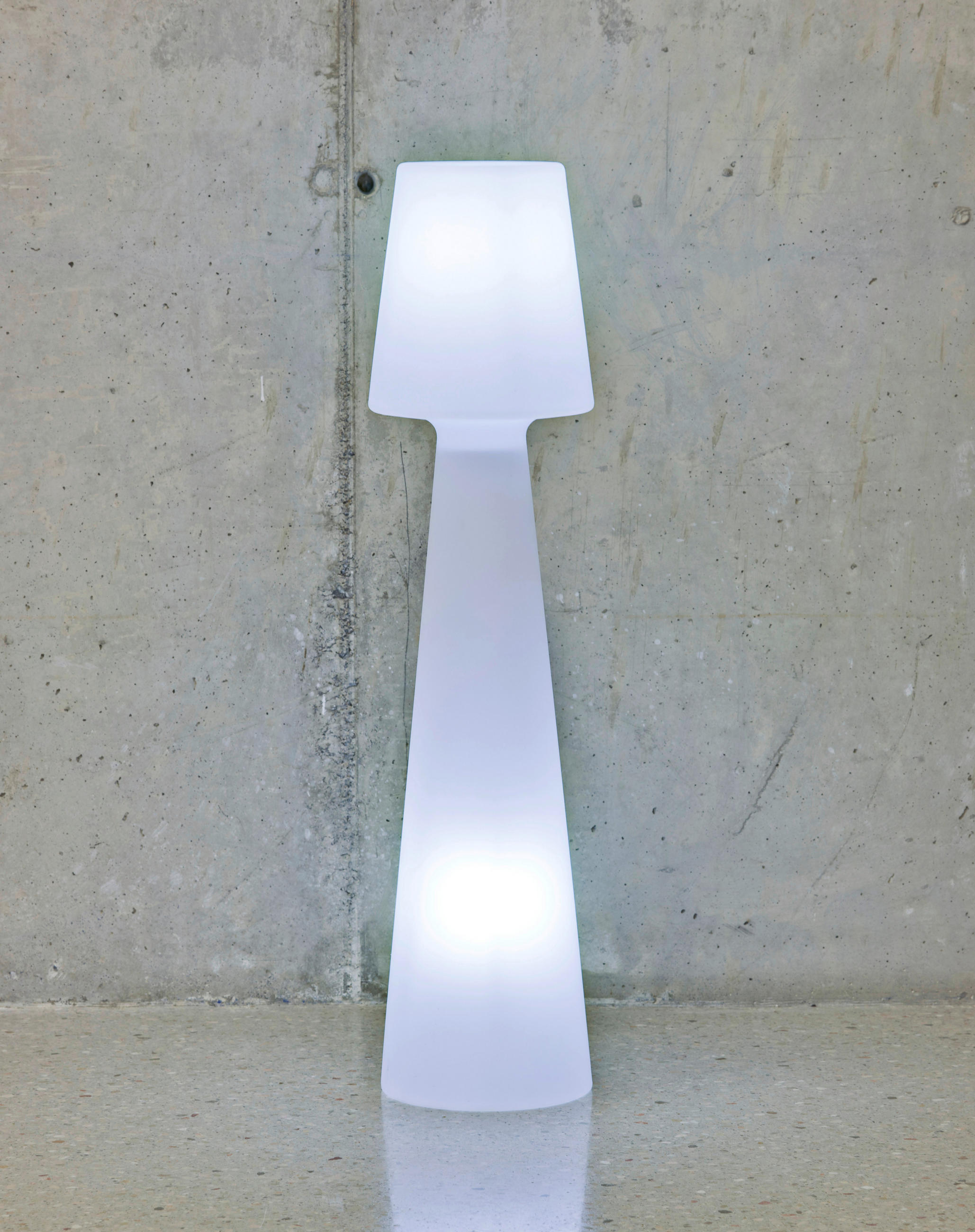 LED-AUßENLEUCHTE Lola 26.5/110/26.5 cm   - Weiß, Design, Kunststoff (26.5/110/26.5cm) - New Garden