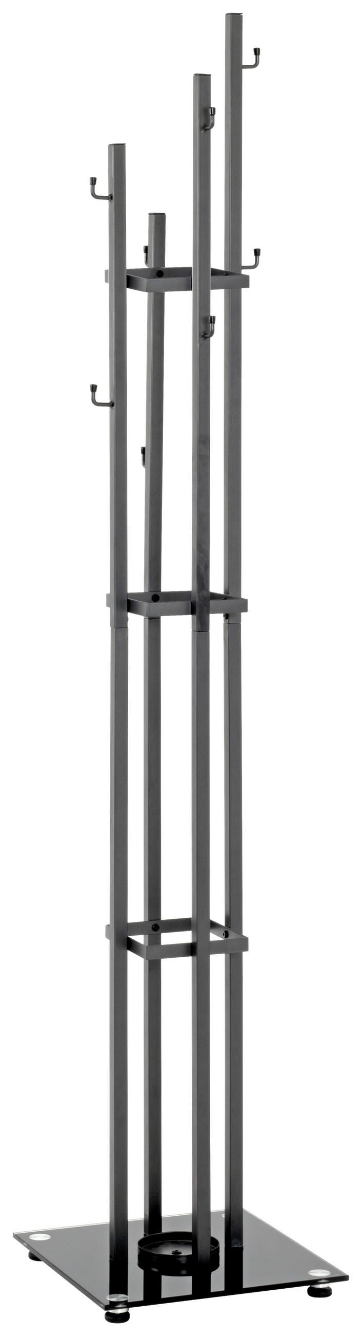 STOJAN DO ŠATNY - antracitová, Moderní, kov (35/182/35cm) - Dieter Knoll