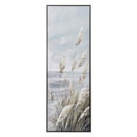 ŠTAMPA NA PLATNU   - srebrna/plava, Prirodno, drvo/tekstil (30/90cm) - Monee