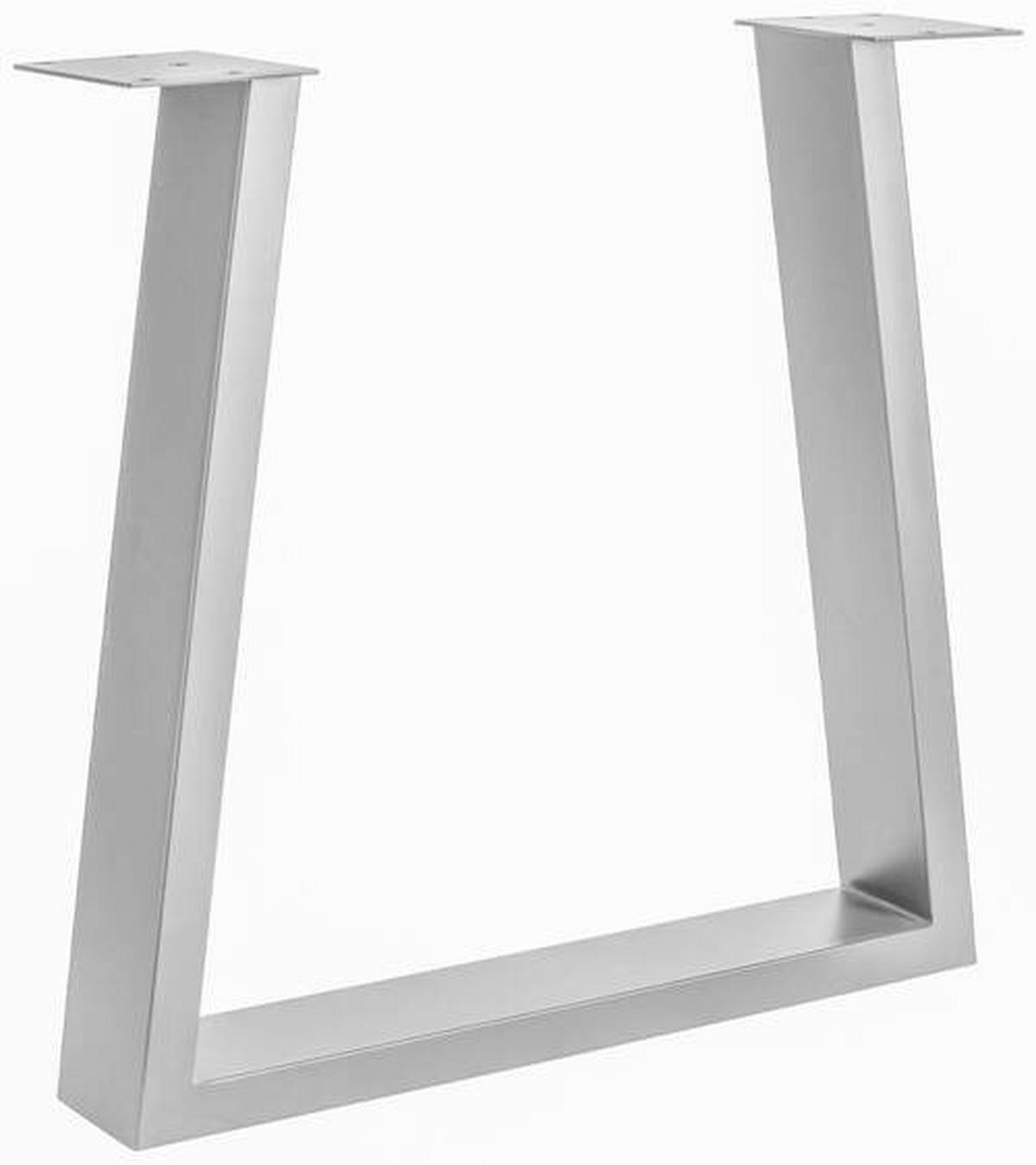 TISCHGESTELL - Edelstahlfarben, Design, Metall (73/17/74cm) - Waldwelt