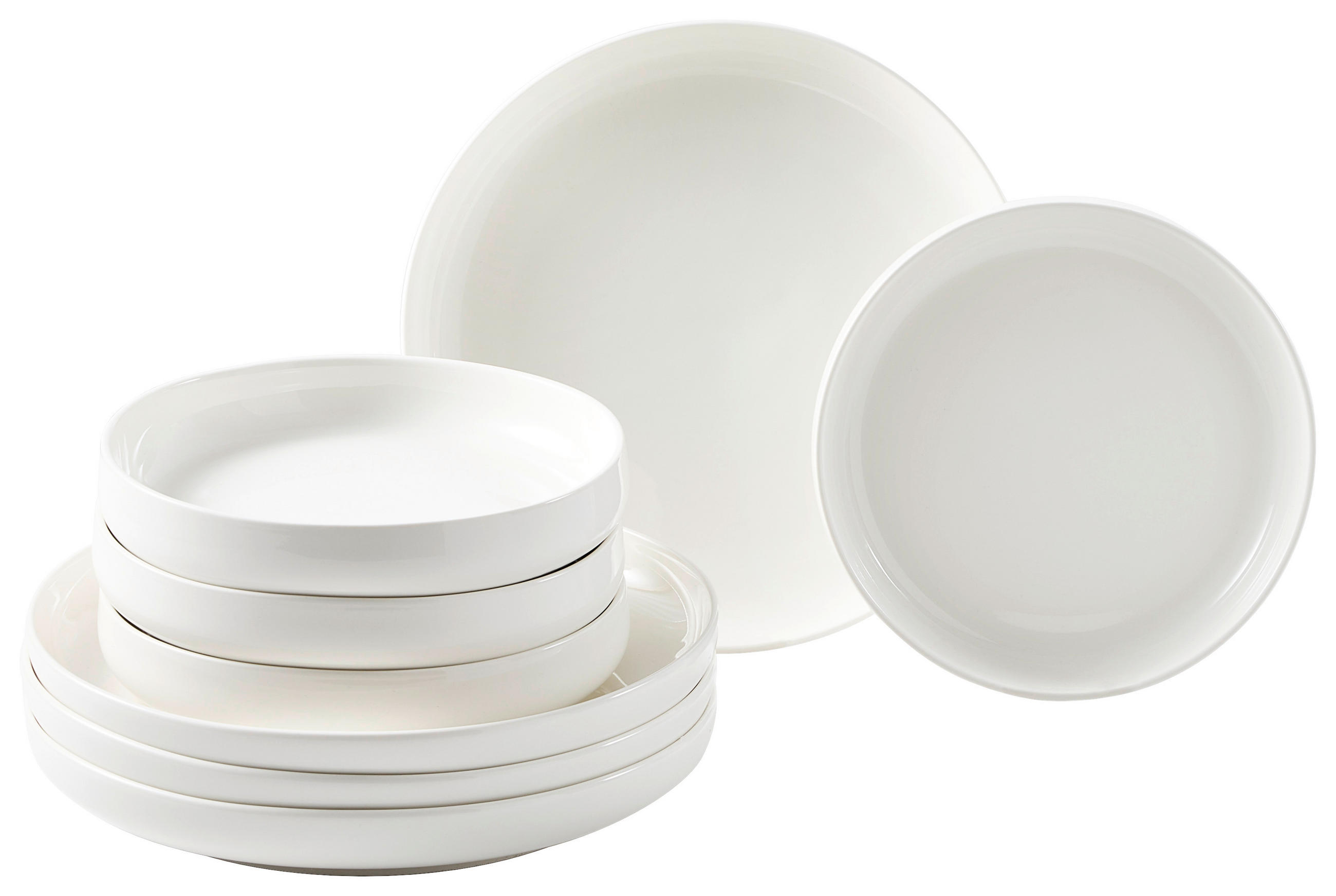 KOMBISERVICE Weiß OSLO SNØ 8-teilig 4 Personen  - Weiß, Design, Keramik - Novel