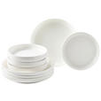 KOMBISERVICE Weiß OSLO SNØ 8-teilig 4 Personen  - Weiß, Design, Keramik - Novel