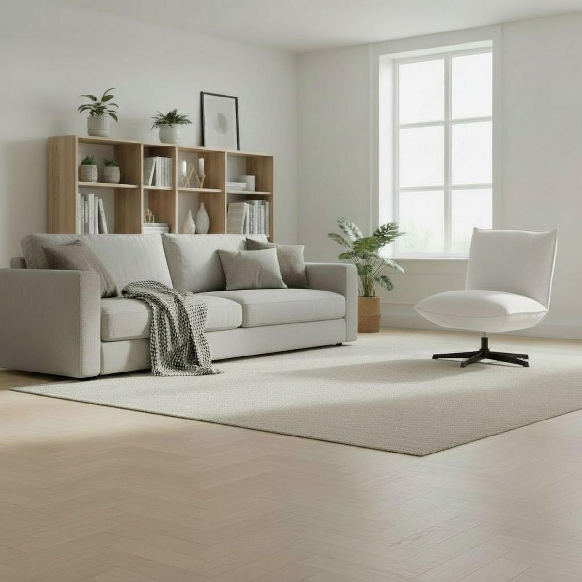 SESSEL in Chenille Weiß  - Schwarz/Weiß, MODERN, Textil/Metall (70/88/83cm) - Livetastic