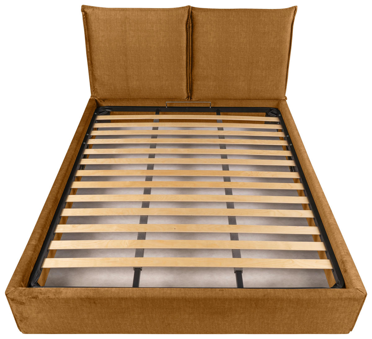KÁRPITOZOTT ÁGY 160/200 cm  aranybarna  - aranybarna/fekete, Basics, műanyag/textil (160/200cm) - Carryhome