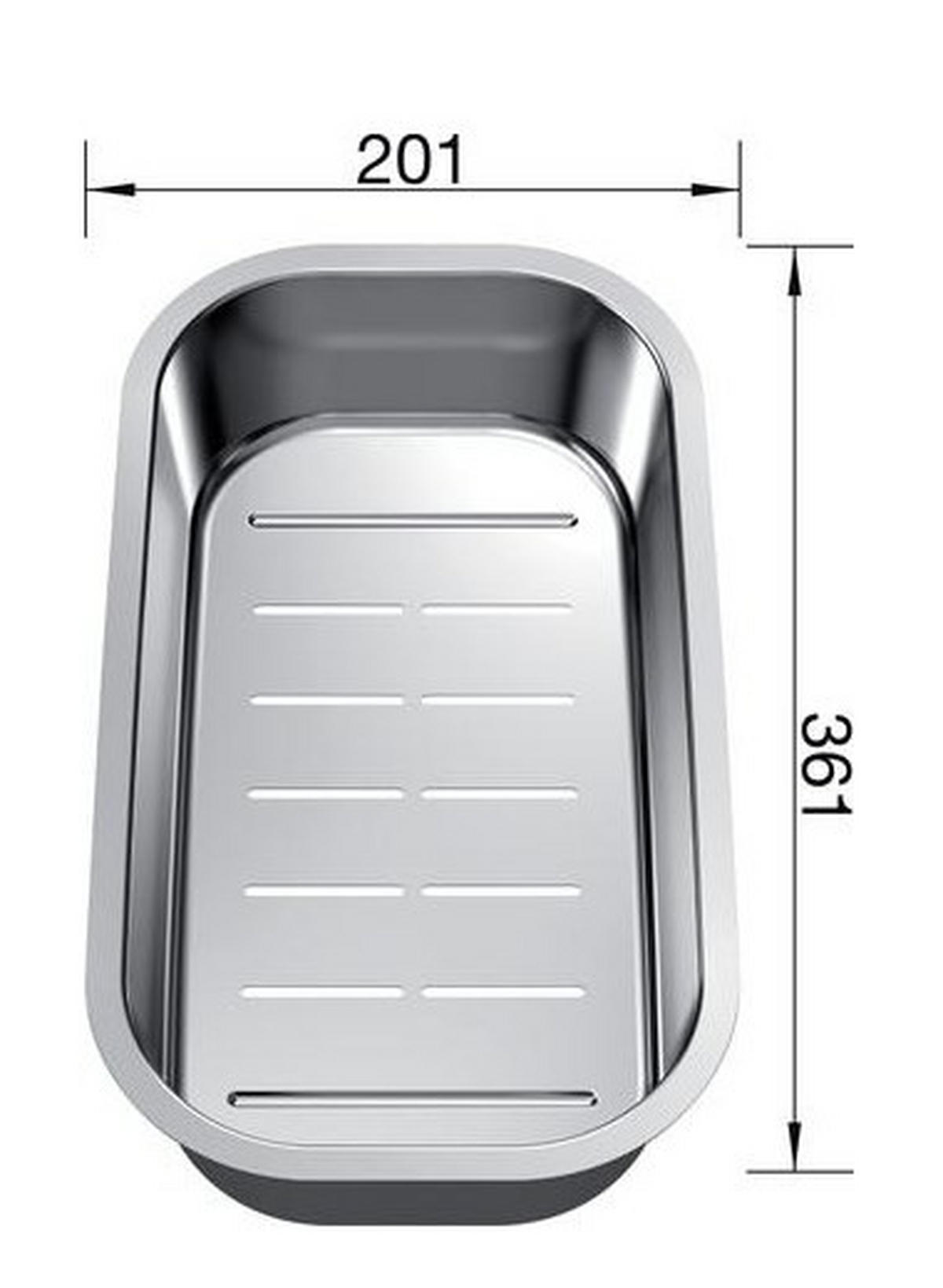 RESTESCHALE 224787  - Edelstahlfarben, Basics, Metall (36,1/7,8/20,1cm) - Blanco