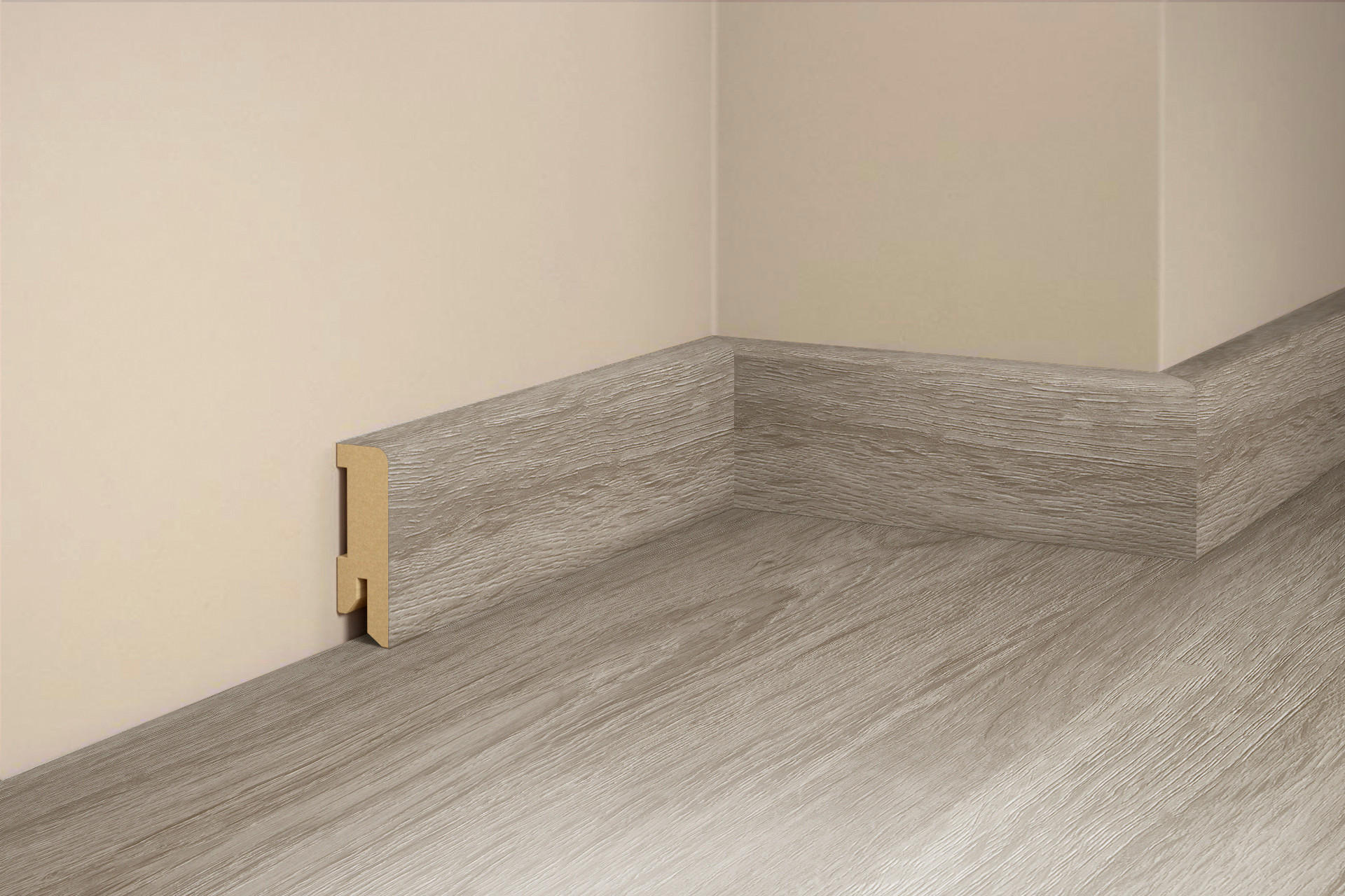 SOCKELLEISTE, Eiche Rock  - Basics, Holz (240/5/1,6cm) - Tilo