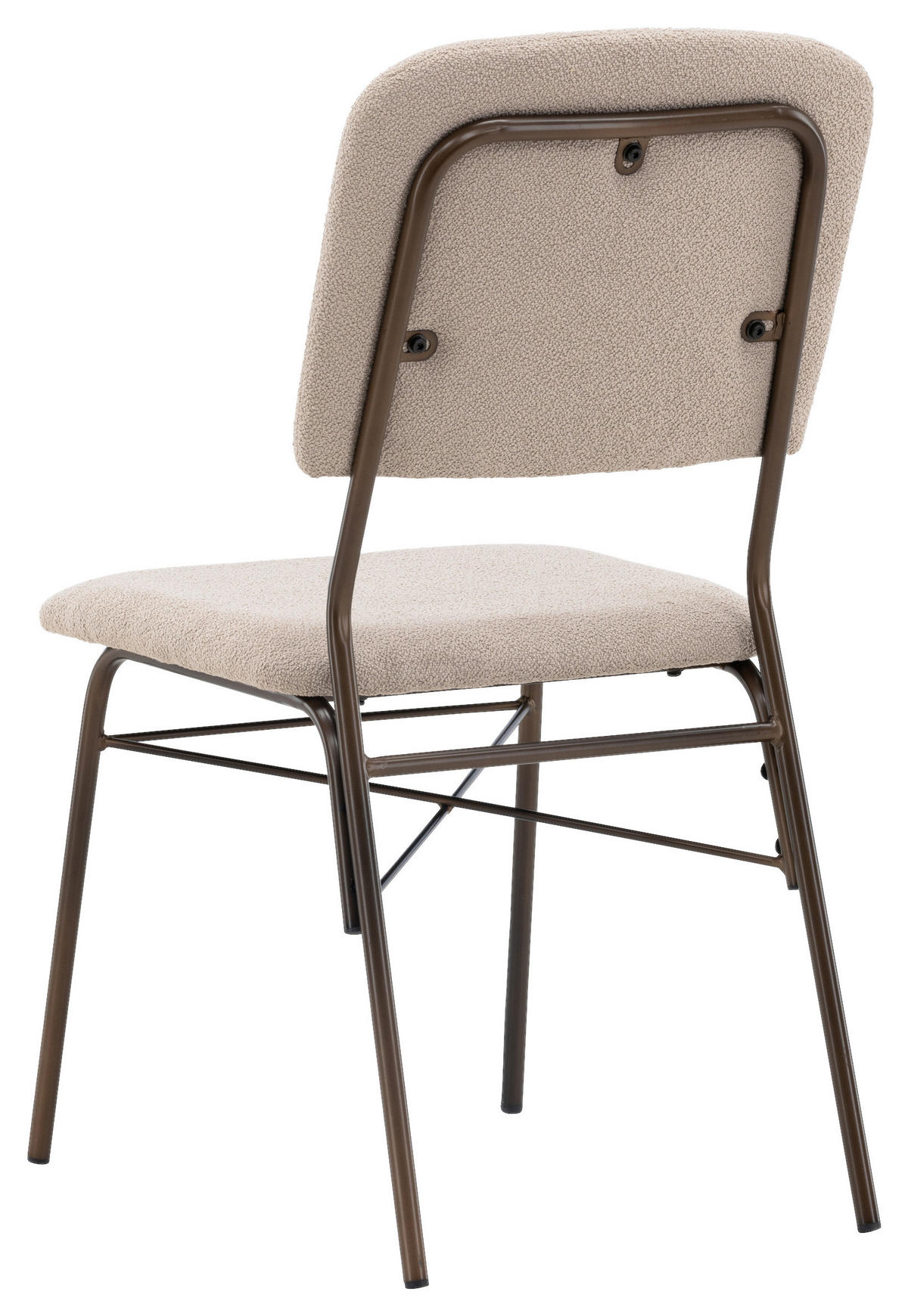 STOLSET 2 styck stål textilväv  - beige/brun, Design, metall/textil (48.5/94/56cm) - Livetastic