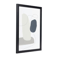 DRUCKGRAFIK Abstraktes Creme, Schwarz, Taupe  - Taupe/Creme, Trend, Glas/Papier (33/1,6/43cm) - Eglo