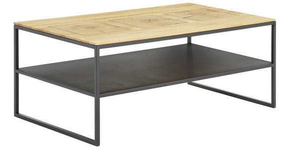 COUCHTISCH in Holz 100/60/41 cm - Wildeiche/Schwarz, Design, Holz/Metall (100/60/41cm) - Johann Jakob