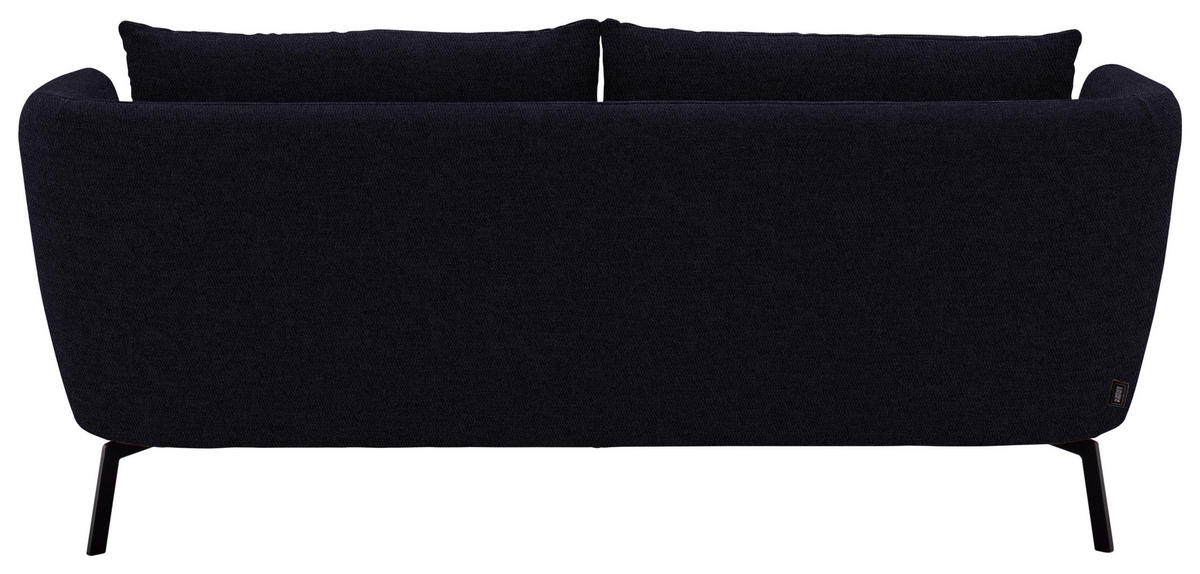 2,5-SITZER  in Flachgewebe Anthrazit  - Anthrazit/Schwarz, Design, Textil/Metall (190/71/91cm) - Schöner Wohnen