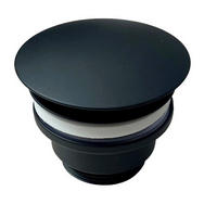 ABLAUFVENTIL 7,0/6,5/7,0 cm  - Schwarz, Basics, Metall (7,0/6,5/7,0cm) - Xora