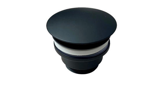ABLAUFVENTIL 7,0/6,5/7,0 cm  - Schwarz, Basics, Metall (7,0/6,5/7,0cm) - Xora