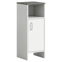 UNTERSCHRANK 32/82/28 cm   - Silberfarben/Weiß, MODERN, Holzwerkstoff/Kunststoff (32/82/28cm) - Xora