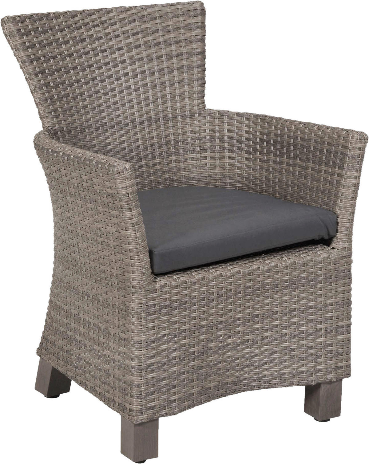 GARTENTISCHGRUPPE AkazieHartholz Aluminium  - Grau, KONVENTIONELL, Holz/Kunststoff - Gardenson