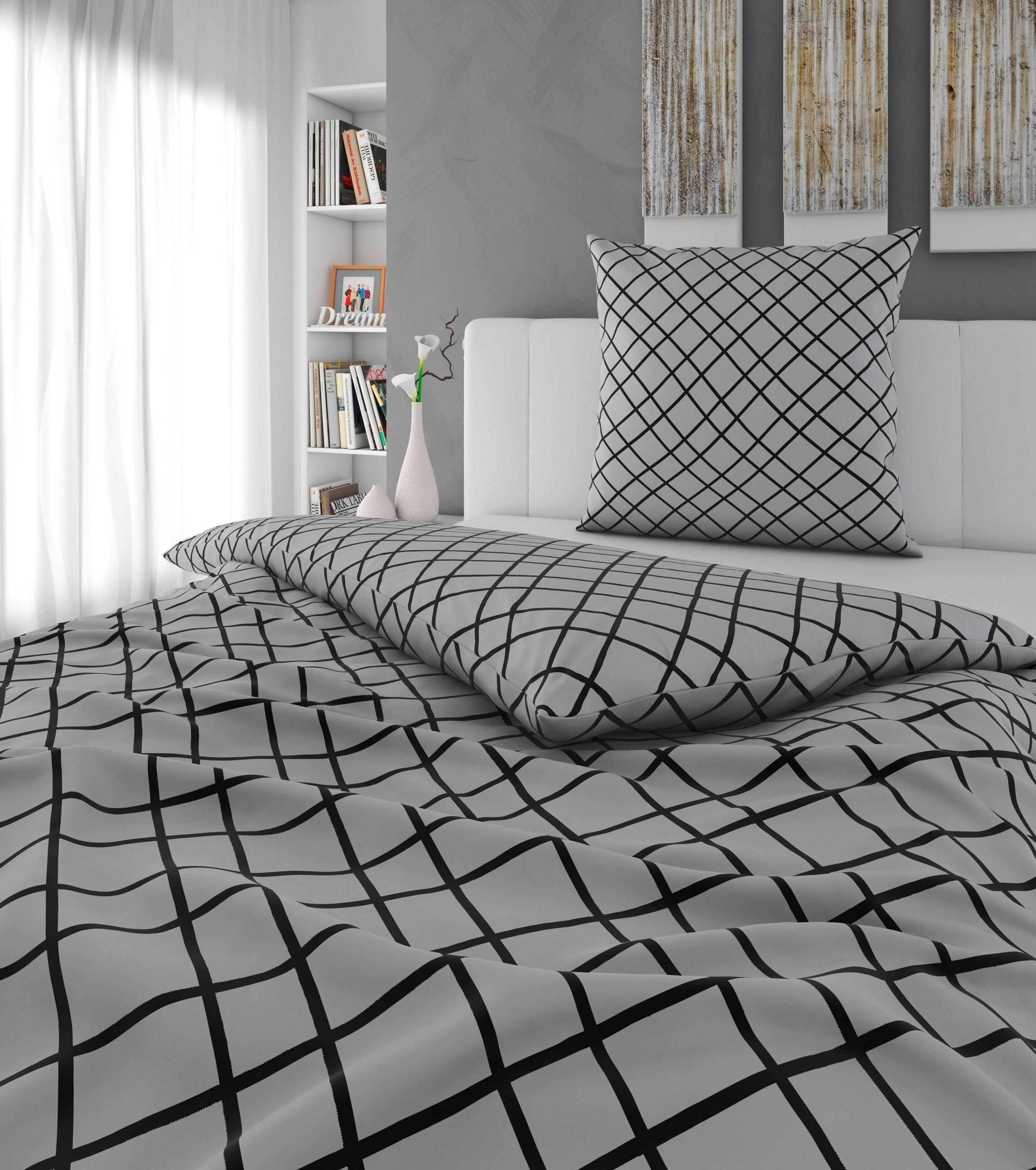 BETTWÄSCHE Flanell 155/220 cm  - Grau, KONVENTIONELL, Textil (155/220cm) - Esposa