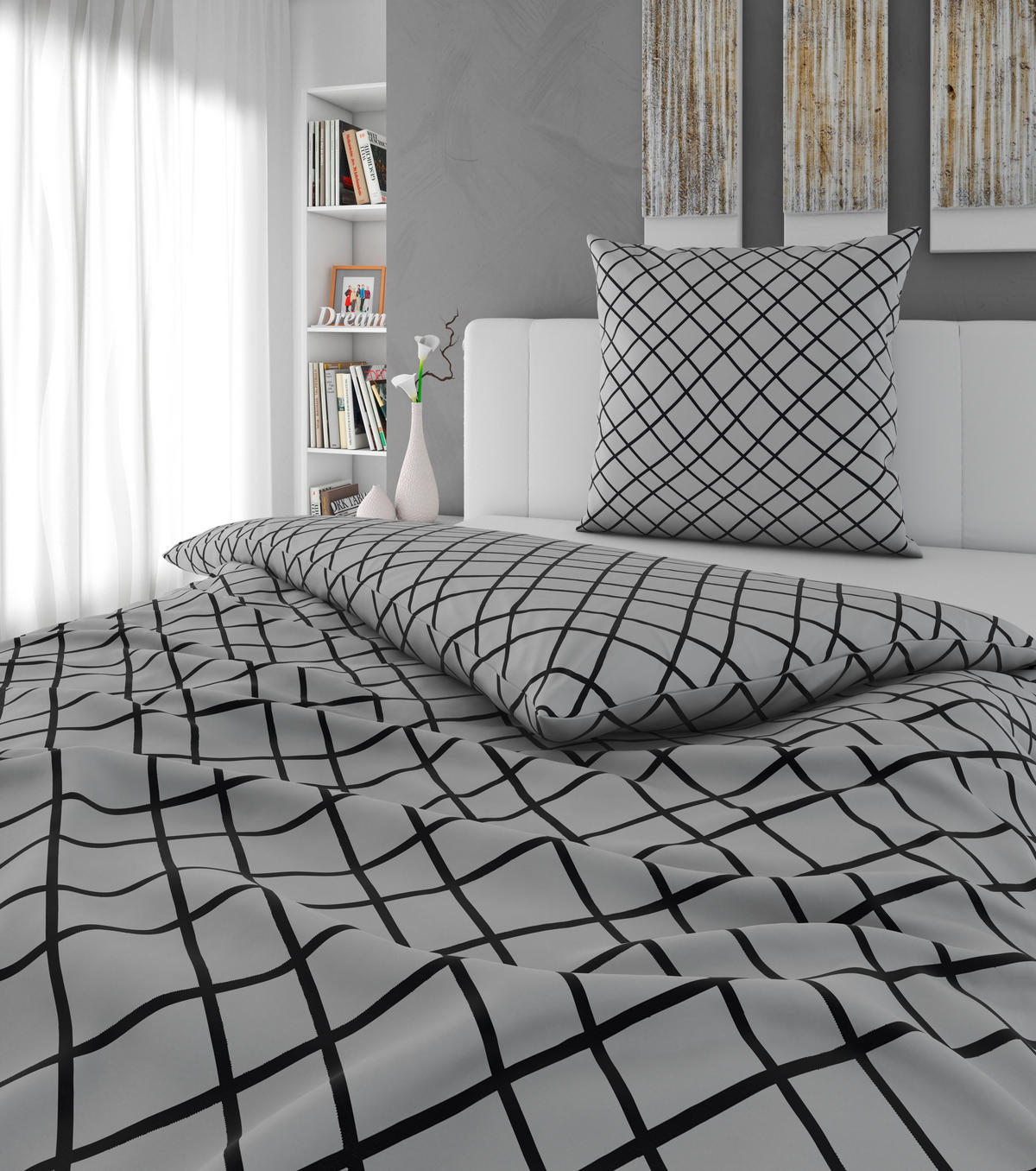 BETTWÄSCHE Flanell 155/220 cm  - Grau, KONVENTIONELL, Textil (155/220cm) - Esposa